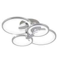 Plafon estilo moderno fabrilamp modelo Sydney,aplique sidney disponible 76w 3000-4000-6500k Cromo 13,5x55x41 Cm 10260lm Regulable,memoria Y C.remoto - details 2