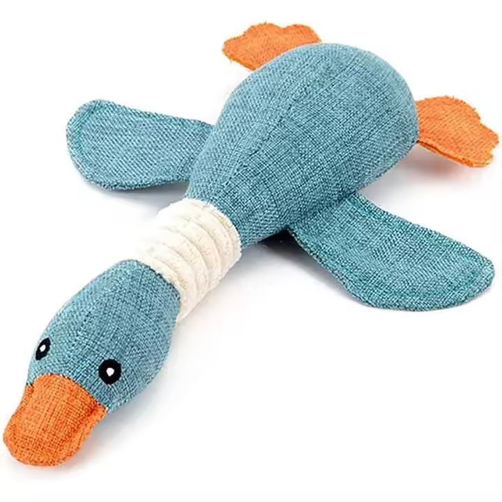 Juguetes para Perros Agresivos | Indestructibles de Raza Grande - Ganso Chirriante  Blue - 1