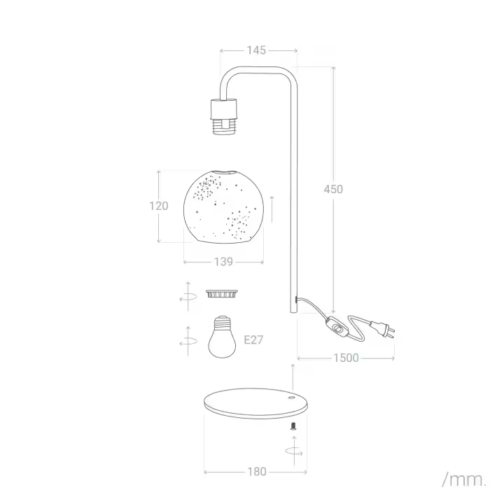 Ledkia Lámpara de Mesa de Metal y Cerámica Juncadella Blanco - 1