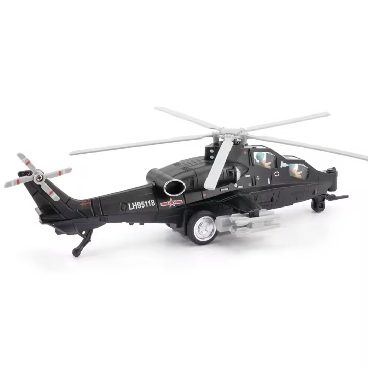 Modelo De Avión CAIC Z-10 De 25CM Juguetes De Metal Con Sonido Y Luz Función De Retroceso Regalo Para Cumpleaños Adecuado Para Edades 4-12+ - 1