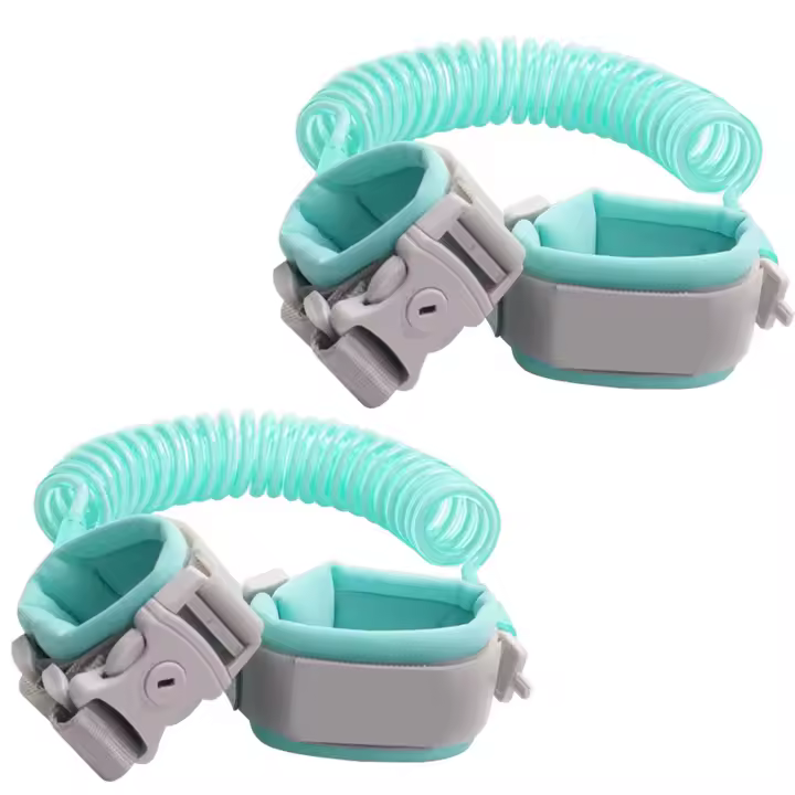 Arnés para caminar con riendas para Bebe, 2 UDS., muñequera de Seguridad antipérdida con cerradura + Conexión de Correas elásticasde 1,5 m para niños Pequeños, Niños - 1