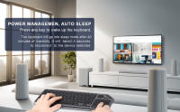 Teclado Inalámbrico Bluetooth 2.4G Con Touchpad Y Retroiluminación De 7 Colores Para Smart TV iOS iPhone/IPad Teclado Recargable De 78 Teclas Estilo Ergonómico Multifuncional - details 8