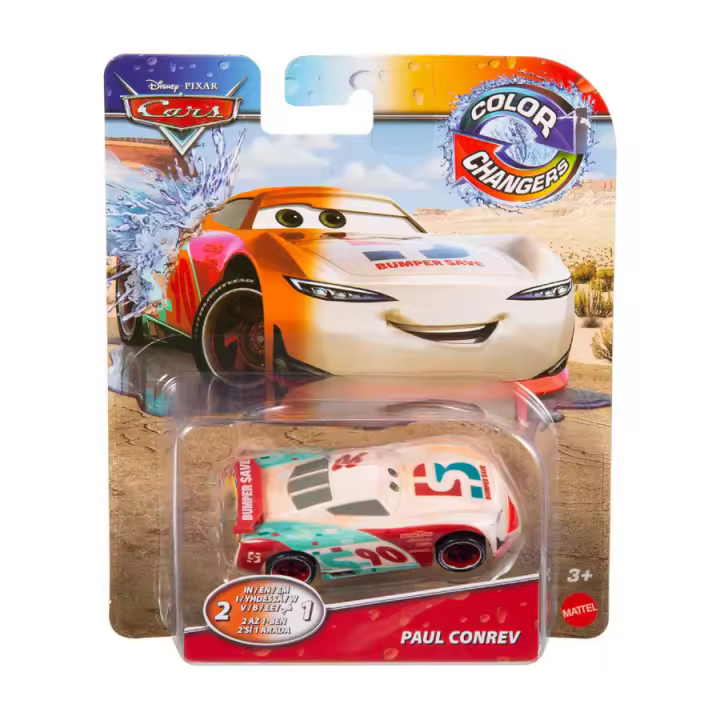 Cars Disney coche  Color Changers Paul Conrev Mattel GPB00 - 1