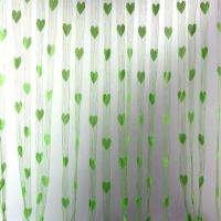 Cortina De Voile Con Patrón De Corazón Y Decoración De Cordón Para Sala De Estar Dormitorio Divisor De Puerta Translúcida Moderna - details 6