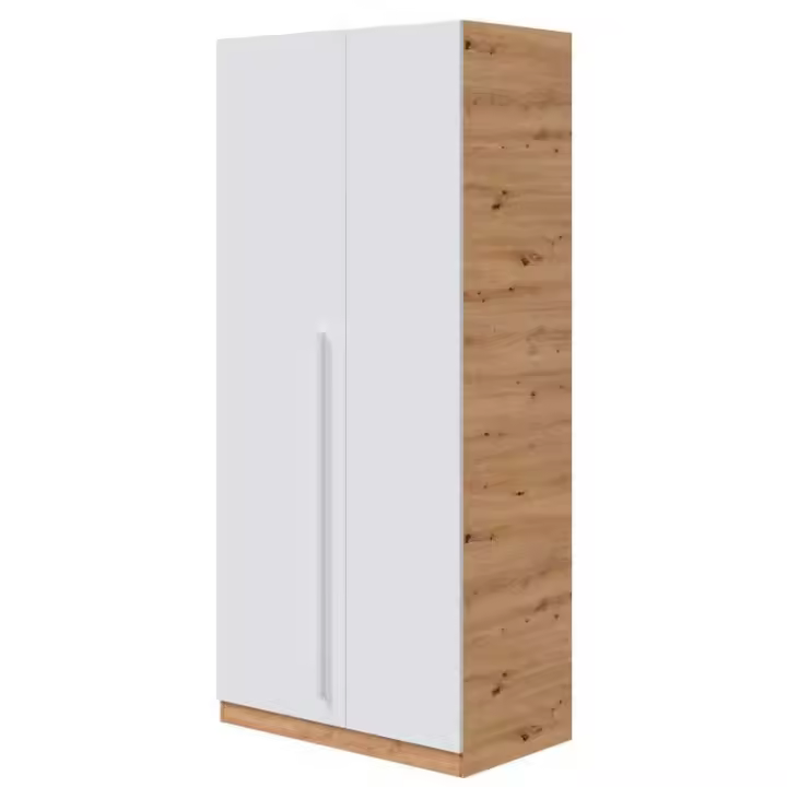 Armario Ambient 2 puertas roble nodi/blanco artik 200x90x52 cm - 1