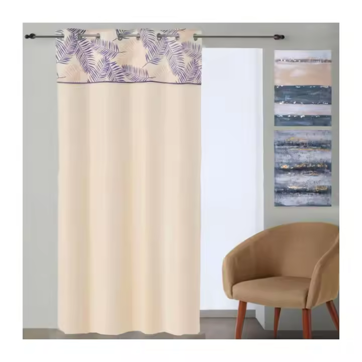 ARISE SHOP-Cortina Tejido Plano Impreso VERY,140 X 260cm,Elegante, Dormitorio, Salón,100% ALGODÓN,1 PIEZA - 1