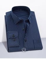 Camisa De Algodón Para Hombre Con Mangas Largas Y Rayas Estilo Casual Y Negocios En Rojo Gris Azul Naranja Tallas S a 9XL - details 2