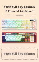 Teclado Mecánico AULA F108pro Con Bluetooth /2.4G/ Cable Tres Modos Iluminación RGB Personalizable Teclas Hot-swappable Estructura De Ganchos - details 15