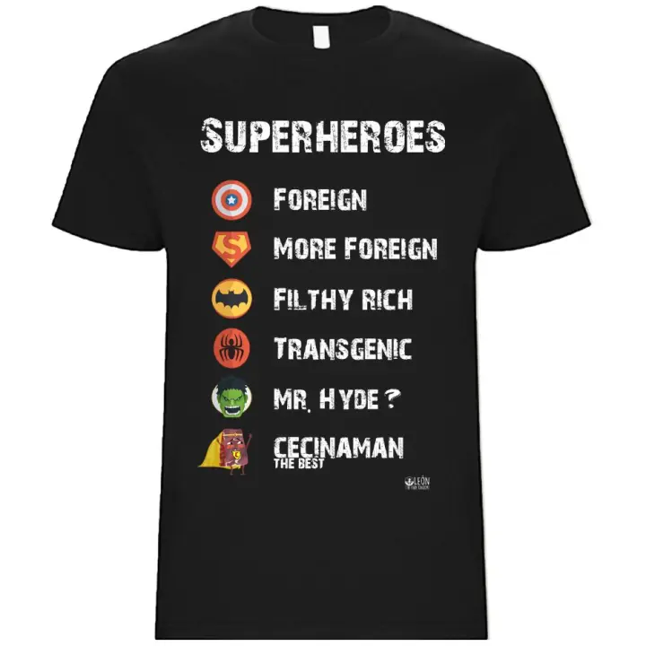 Camiseta Manga Corta Unisex Algodón Superhéroes  Confecciones J. García - 1