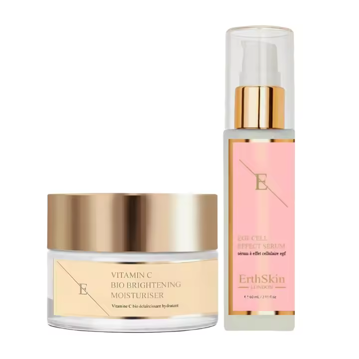 Hidratante iluminador biológico con vitamina C 50 ml + Suero con efecto celular EGF 60 ml - 1