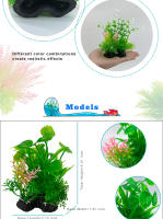 Adorno De Acuario Plantas Artificiales Simulación De Hierba De Agua Para Tanque De Peces Decoración De Plástico 5.5 Pulgadas - details 8