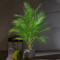 Planta Artificial De Palma Tropical Grande 50-88cm Hojas Verdes De Plástico Para Decoración De Jardín Oficina Y Hogar - details 0