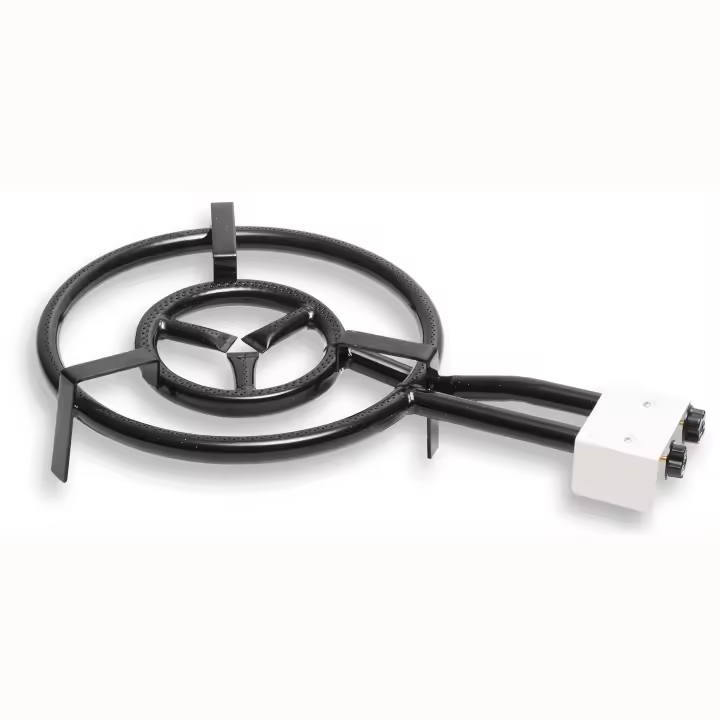 Briebe MOD400 Paellero Doble Aro 40cm, Quemador de Gas Butano, Camping Gas, Rosco para Paellas, Plancha, , Negro - 1
