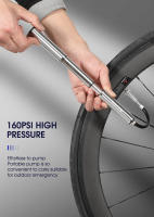 Pump De Bicicleta Portátil West Biking 160PSI Alta Presión Con Tubo De Aluminio Inflador De Ruedas MTB Y Carretera Para Valvulas Schrader Presta - details 5