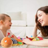 Caterpillar Musical Para Bebés Juguete Sensorial De Tela Multicolor Con Diseño De Regla Campanas Y Rattles Juguetes Suaves - details 8