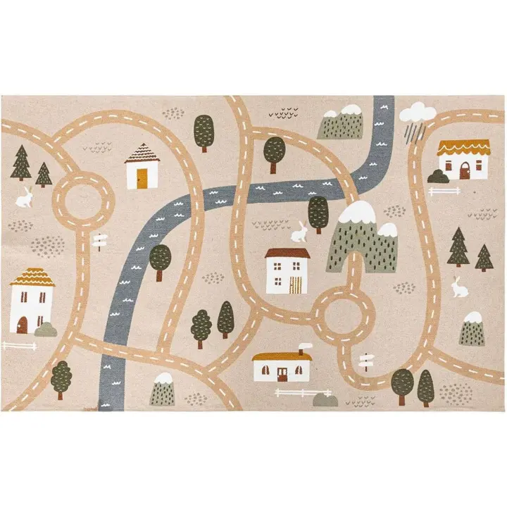 Atmosphera - Alfombra de Carretera Infantil Niels Yute 100x150cm - 1
