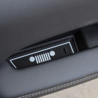 Alfombrilla De Goma Roja Blanca Para Interior De Coche Accesorios De Estilo Para Jeep Wrangler JL 2018-2023 Mat De Taza Decoración Para Puerta - details 3
