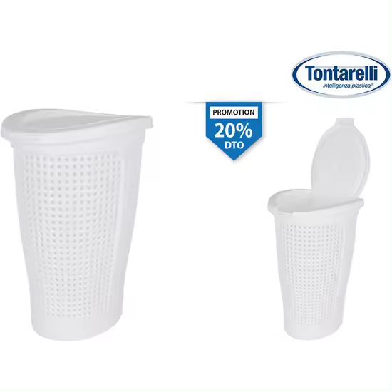 Tontarelli Papelera 10L Ingrid Blanco - Cubos de Basura y Reciclaje - 1