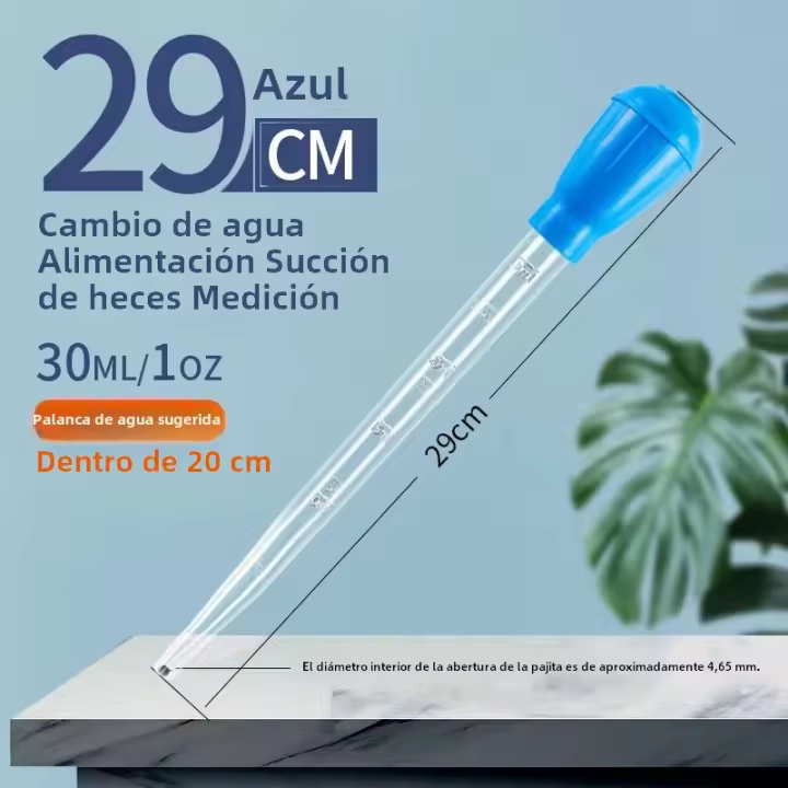 Herramienta De Limpieza Para Acuarios Sifón De Agua Y Limpiador De Tanque De Peces Plástico 29cm 45cm Longitud Ajustable - 1