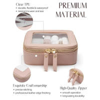 Bolsa De Maquillaje Para Mujer Transparente Con Cierre De Cremallera Impermeable Grande Bolsa De Lavado Para Viajes - details 4