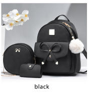 Mochila De Cuero Sintético Rayada Kawaii 3pcs/set Cierre De Cremallera Preppy Estilo Universitario Para Mujer Viajes Casuales Comunicación Diaria - details 9