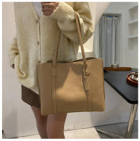 Bolso De Hombro Versátil De Cuero Suave Negro Minimalista Gran Capacidad Bolso De Tote Casual Para Mujer Estilo Inglés - details 13
