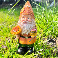 1pc Adorno De Jardín De Resina En Forma De Hombre Obeso Con Gnome De Girasol Decoración Al Aire Libre Para Apicultores - details 1
