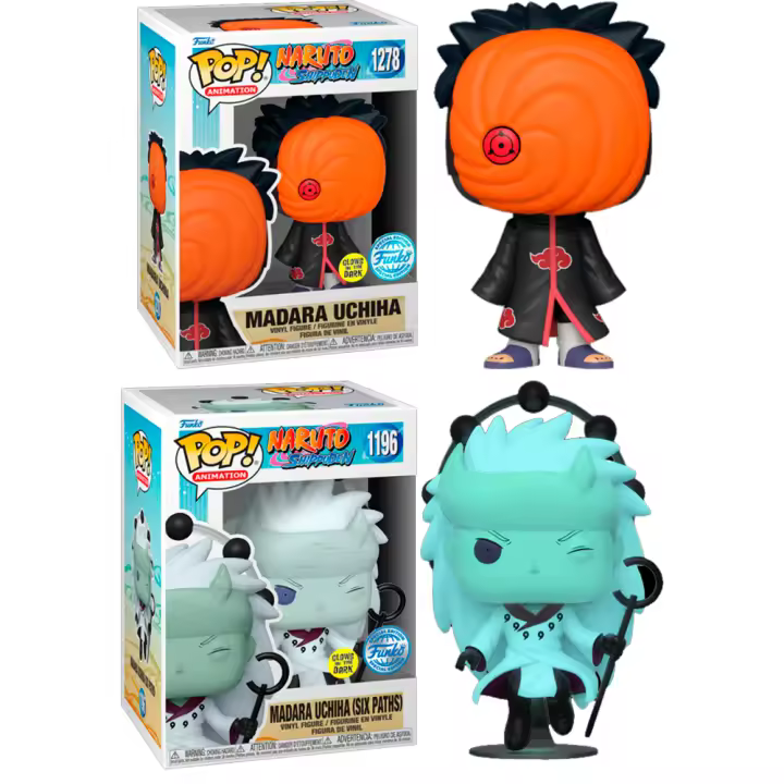 Funko Pack 2 Funkos Madara Uchiha  y Sage of the Six Paths 1196 GITD 1278  Special Edition  Pop Vinyl Brilla en la oscuridad - 1