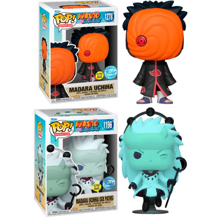 Funko Pack 2 Funkos Madara Uchiha  y Sage of the Six Paths 1196 GITD 1278  Special Edition  Pop Vinyl Brilla en la oscuridad - 1