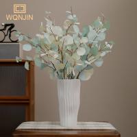 1PC Hojas De Árbol De Otoño Artificiales Para Decoración De Boda Y Hotel Eucalipto Y Manzana Simulación De Hojas De Planta Artificial De Seda - details 2