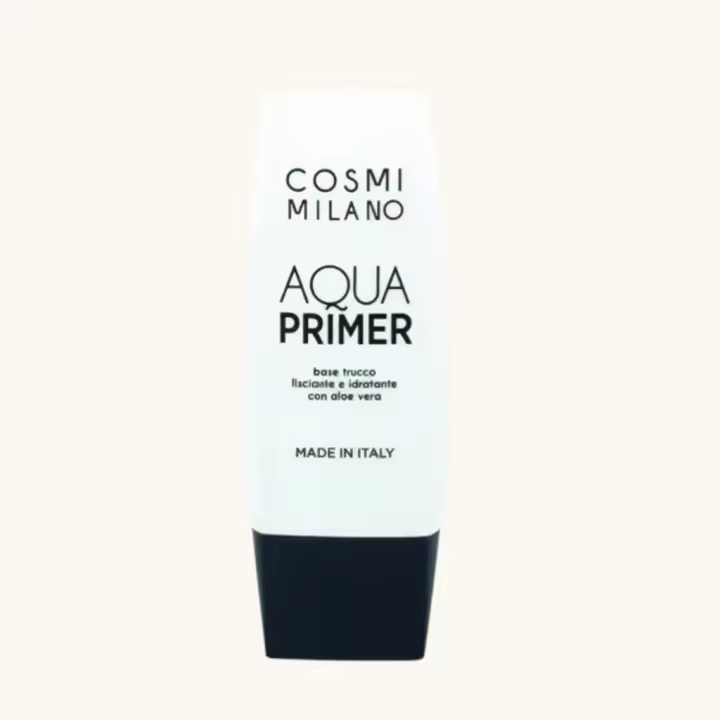Primer facial Aqua Primer Cosmi Milano. Base de maquillaje alisante e hidratante con aloe vera, ayuda a preparar la piel antes del maquillaje mejorando su aplicación y duración. Textura ligera de rápida absorción. 🚚 Envíos a España 24/48 horas. - 1