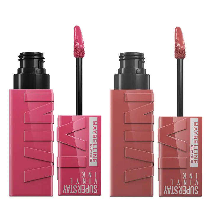 Maybelline New York | Pack x2 Superstay Vinyl Ink, Color y Brillo Hasta 16H, Tono 20 Coy + Tono 35 Cheeky - 1