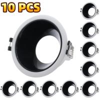 2/10Pcs Iluminación LED De Techo En Forma Redonda Ondulada Dorada Negra Blanca Soporte Para Bombilla GU10 MR16 De Aleación De Aluminio - details 3