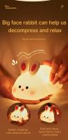 Luz Nocturna LED Cute De Algodón Suave Con Forma De Oso Panda Cordero Y Conejo Recargable Por USB Para Decoración De Dormitorio Regalo De Cumpleaños Para Niños - details 14