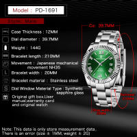 Reloj Mecánico Para Hombre PAGANI DESIGN DD40 2024 Resistente Al Agua Cristal De Esmeril Acero Inoxidable Con Numeración Romana Y Calendario Completo - details 1