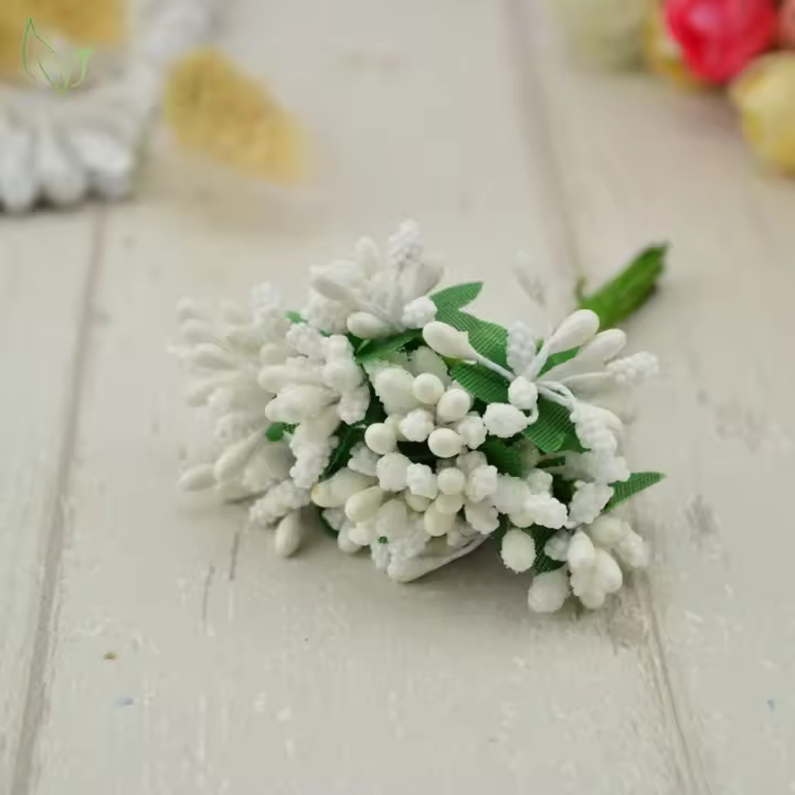 12 Pcs Flores Artificiales De Estambul Para Decoración De Boda DIY Adorno De Coronel Hilo Y Regalo De Caja De Flores Falsas Para Scrapbooking - 1