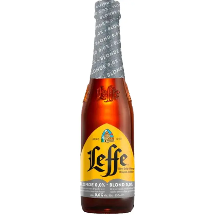 6 uds x Leffe Blonde Sin Alcohol 00 33Cl cerveza Belga 0,0º de Abadía rubia. - 1