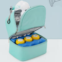 Bolso De Mano Para Mamá Grande Capacidad Doble Capa Aislada Color Sólido Estilo De Viaje Y Picnic Bolsa De Alimentos Portátil Para Bebé - details 9
