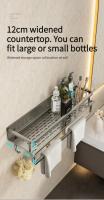Estante De Baño Montado En La Pared Racks De Inodoro No Perforado Capaz De Drenar Agua Organizador Multifuncional Para El Hogar - details 2