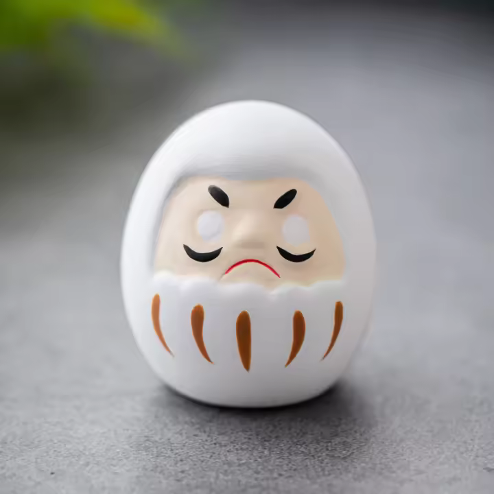 1 Pc Muñeca Daruma Japonesa De Cerámica Ornamento De Suerte Y Fortuna Decoración De Hogar Miniatura Accesorios Regalos - 1