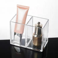 Caja De Maquillaje Transparente Organizador De Escritorio Para Lápices De Ojos Base Rubor Fósforos Y Cepillos De Ojos - details 14