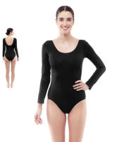 Traje de baile de Ballet  para niñas mujeres, mango largo y cuello redondo, leotardo de gimnasia para niños, Ropa de baile - details 4
