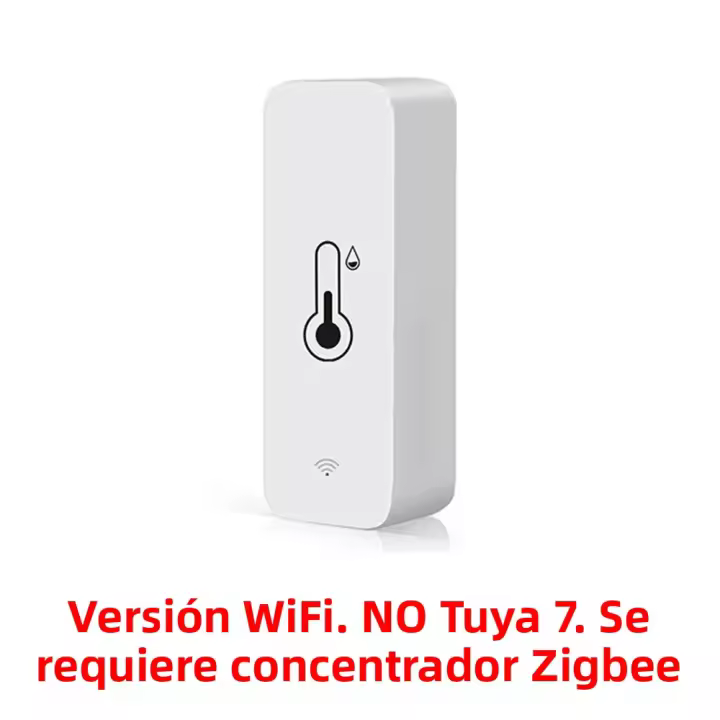 Sensor De Temperatura Y Humedad Inteligente Tuya Zigbee/WiFi Para El Hogar Interior Compatible Con Alexa Y Google Assistant Control Por Voz - 1