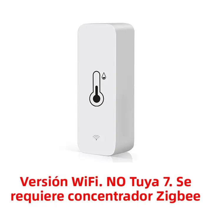 Sensor De Temperatura Y Humedad Inteligente Tuya Zigbee/WiFi Para El Hogar Interior Compatible Con Alexa Y Google Assistant Control Por Voz - 1