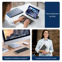Teclado Bluetooth Rechargeable Con Touchpad Y Estuche De Cuero Compatible Con Multi-dispositivos Wireless Bluetooth 5.2 Para Tablet Y Laptop - details 5