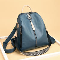 Mochila De Cuero Suave Para Mujer Gran Capacidad Bolso De Hombro Viaje Mochila Deportiva Estilo Fashion Con Manija Suave Y Cremallera - details 8