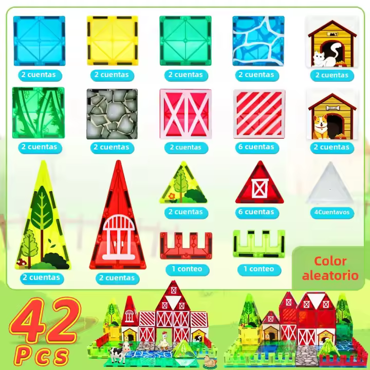 Juego De Construcción Magnético DIY Para Niños Bloques De Edificación Educativos STEM Regalo Para Niños De Preescolar - 1