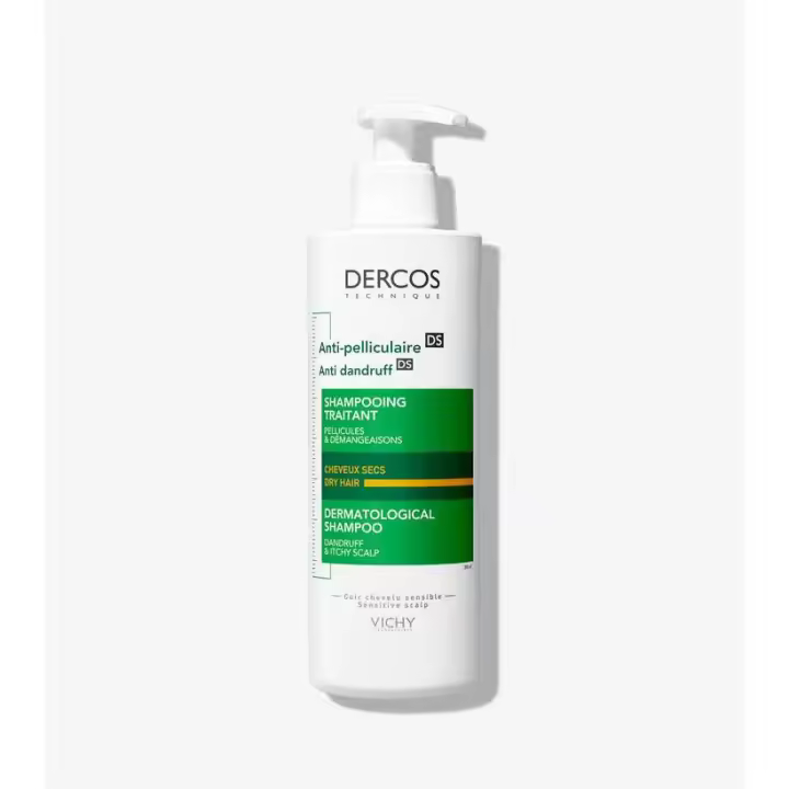 Dercos Champú Anticaspa DS cabello seco 390ml, DERCOS Vichy - 1