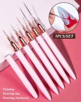Juego De 5 Pinceles Para Arte De Uñas Con Línea Elongada Dibujo De Uñas UV Gel Pintura Diseño De Uñas Herramienta Profesional De Manicura - details 0