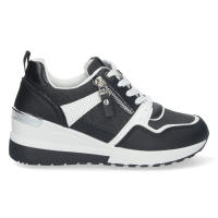 Davinia Shoes Zapatilla de Cuña para Mujer, Comoda, con Detalle Metalico en el Tacon, Cremallera, y Cierre de Cordones, Primavera Verano 2023 Shoes&Blues.es ZZ-42-Negro - details 1